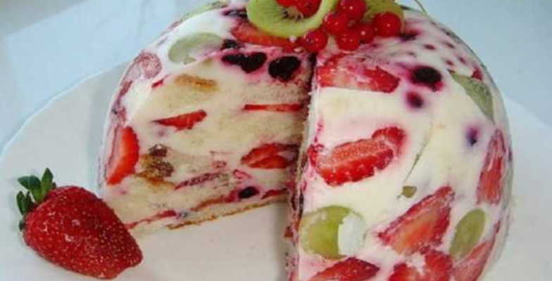 Sahne-Torte mit Obst – ohne Backen